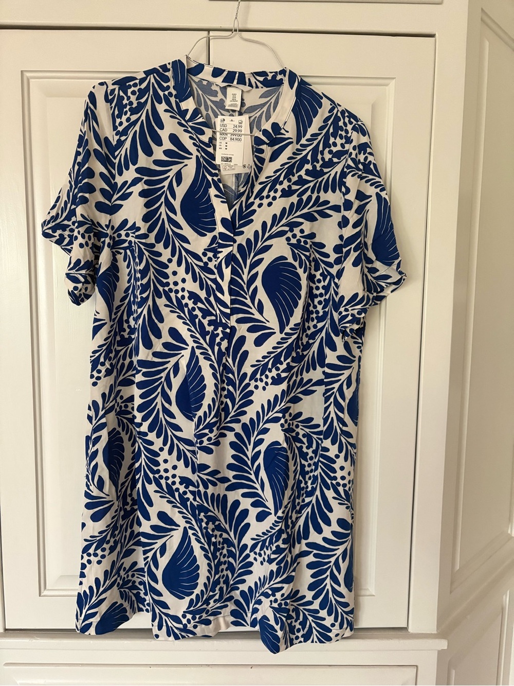 Blue and white Ladies Dress